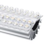 Module LED sur dissipateur aluminium avec lentilles claires pour éclairage extérieur voirie