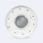Ampoule LED corn E40 ronde blanche, circuit LED apparent et douille centrale