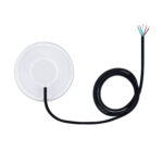Ampoule LED piscine ronde blanche slim boîtier plat avec câble 4 conducteurs multicolores