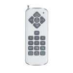 Télécommande blanche pour projecteur LED piscine, boutons multiples, antenne et boîtier plastique