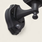 Applique extérieure noire murale en métal avec capteur PIR visible