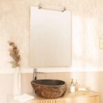 Applique LED murale chromée rectangulaire, fixation au-dessus du miroir pour salle de bain
