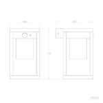 Applique murale solaire rectangulaire aluminium avec détecteur de mouvement et panneau LED