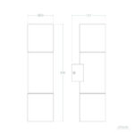 Applique murale extérieure à double éclairage haut et bas en acier inoxydable brun clair, forme rectangulaire