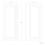 Applique murale extérieure rectangulaire en acier inoxydable, montage mural, schéma technique avec dimensions