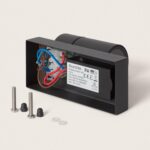 Applique murale noire en métal, boîtier de fixation ouvert avec câblage et vis d'installation