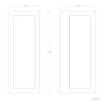 Applique murale extérieure rectangulaire en acier inoxydable avec diffuseur central