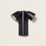 Applique Murale Extérieure Aluminium Abel Deux Spots Noir