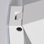 Applique murale extérieure blanche en aluminium, forme carrée à fixer au mur