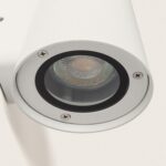Applique murale extérieure cylindrique blanche en aluminium, spot encastré pour éclairage mural