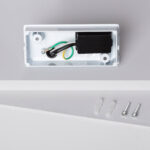 Applique murale extérieure boîtier de fixation rectangulaire blanc avec transformateur et câbles