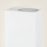Applique murale blanche en aluminium rectangulaire, éclairage up et down double face
