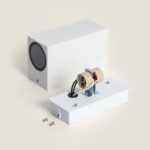 Applique murale extérieure blanche aluminium rectangulaire éclairage double face, fixation murale avec support et câblage