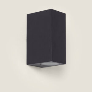 Applique Murale Extérieure Aluminium Miseno Noire Éclairage Double Face
