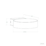 Applique murale extérieure ronde en aluminium avec platine de fixation