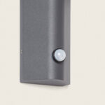 Applique murale extérieure gris anthracite en aluminium avec détecteur de mouvement