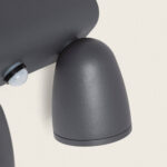 Applique murale extérieure gris foncé en aluminium avec spot orientable et détecteur de mouvement blanc