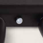 Applique murale extérieure noire à deux spots avec détecteur de mouvement