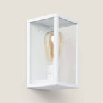 Applique Murale Extérieure Aluminium et Verre Atrium Blanc