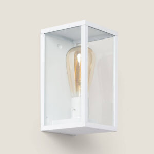 Applique Murale Extérieure Aluminium et Verre Atrium Blanc