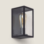 Applique Murale Extérieure Aluminium et Verre Atrium Noir