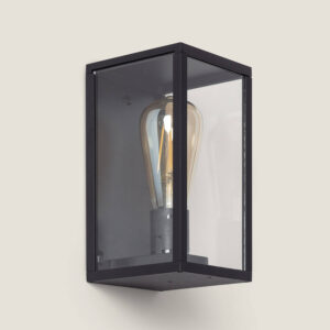 Applique Murale Extérieure Aluminium et Verre Atrium Noir