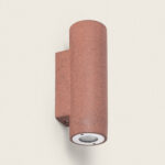 Applique Murale Extérieure Ciment Éclairage en Double Face Banjar Rouge