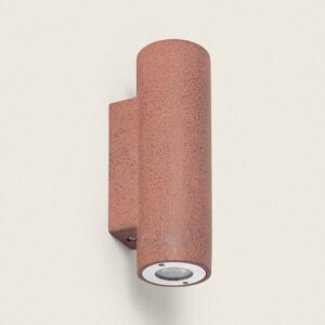 Applique Murale Extérieure Ciment Éclairage en Double Face Banjar Rouge