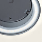 Applique murale LED anneau aluminium anthracite avec bande LED intégrée