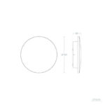 Applique murale ronde à profil plat, diamètre 180 mm, épaisseur 40 mm