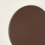 Applique murale ronde couleur rouille en aluminium à finition texturée