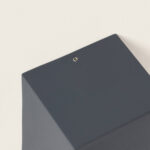 Applique murale extérieure anthracite en aluminium prismatique, éclairage haut et bas