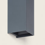 Applique murale extérieure rectangulaire anthracite en aluminium, éclairage haut et bas