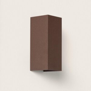 Applique Murale Extérieure LED 10 W Aluminium Double Face CCT Sélectionnable Oscilum Square Rouille