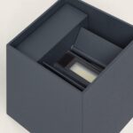 Applique murale extérieure rectangulaire anthracite en aluminium avec module LED double face haut et bas