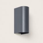 Applique Murale Extérieure LED 10 W Aluminium Éclairage Double Face CCT Sélectionnable Oscilum Round Anthracite