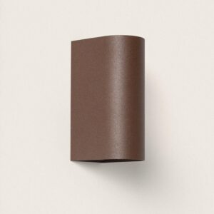 Applique Murale Extérieure LED 10 W Aluminium Éclairage Double Face CCT Sélectionnable Oscilum Round Rouille