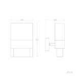 Applique murale extérieure LED 10W en aluminium, forme rectangulaire, montage mural