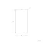 Applique murale extérieure rectangulaire 175×90×30 mm, profil slim pour fixation murale