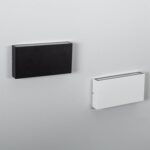 Applique murale rectangulaire noire et blanche, éclairage double face haut et bas pour montage mural
