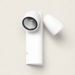 Applique murale blanche en aluminium à deux spots orientables