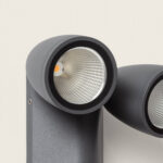 Applique murale extérieure double spot LED gris foncé aluminium orientable