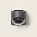 Applique murale double face gris foncé en aluminium avec lentilles circulaires haut et bas