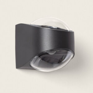 Applique Murale Extérieure LED 12W Aluminium Éclairage Double Face Adelfa Noir