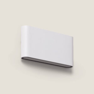 Applique Murale Extérieure LED 12W Aluminium Rectangulaire Éclairage Double Face Luming Blanc