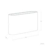 Applique murale extérieure rectangulaire arrondie double face aluminium blanc