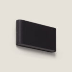 Applique Murale Extérieure LED 12W Aluminium Rectangulaire Éclairage Double Face Luming Noir