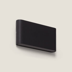 Applique Murale Extérieure LED 12W Aluminium Rectangulaire Éclairage Double Face Luming Noir