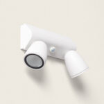 Applique Murale Extérieure LED 12W Aluminium avec Détecteur de Mouvement PIR Abel Large Deux Spots Blanc