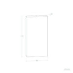 Applique murale rectangulaire 175×90×30 mm pour extérieur